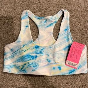 Betsey Johnson swirl sports bra. NWT